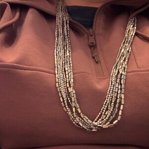 Elegant Silver Multi-Strand Necklace